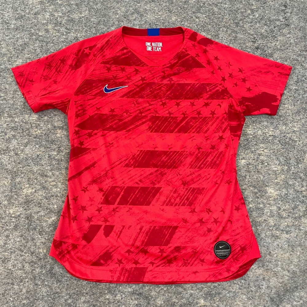 Nike USA Soccer 2019 Away Jersey Red Stars One Nation Women's Medium USWNT